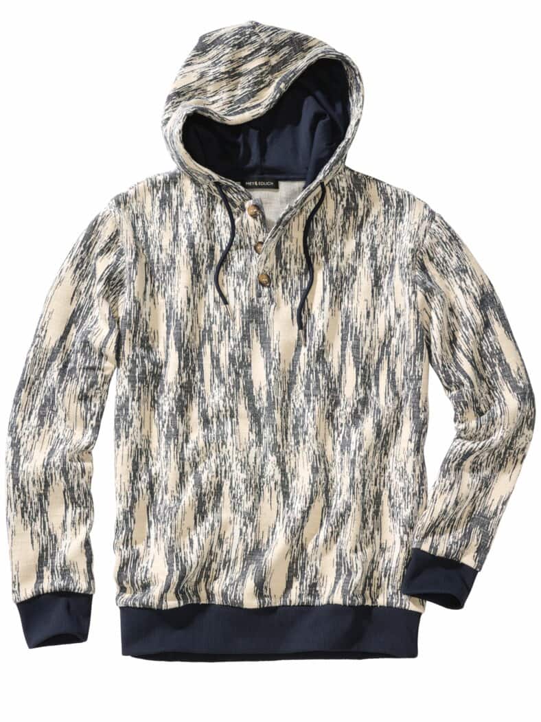 Belohnungszentrum-Hoodie ozeanblau/weiß