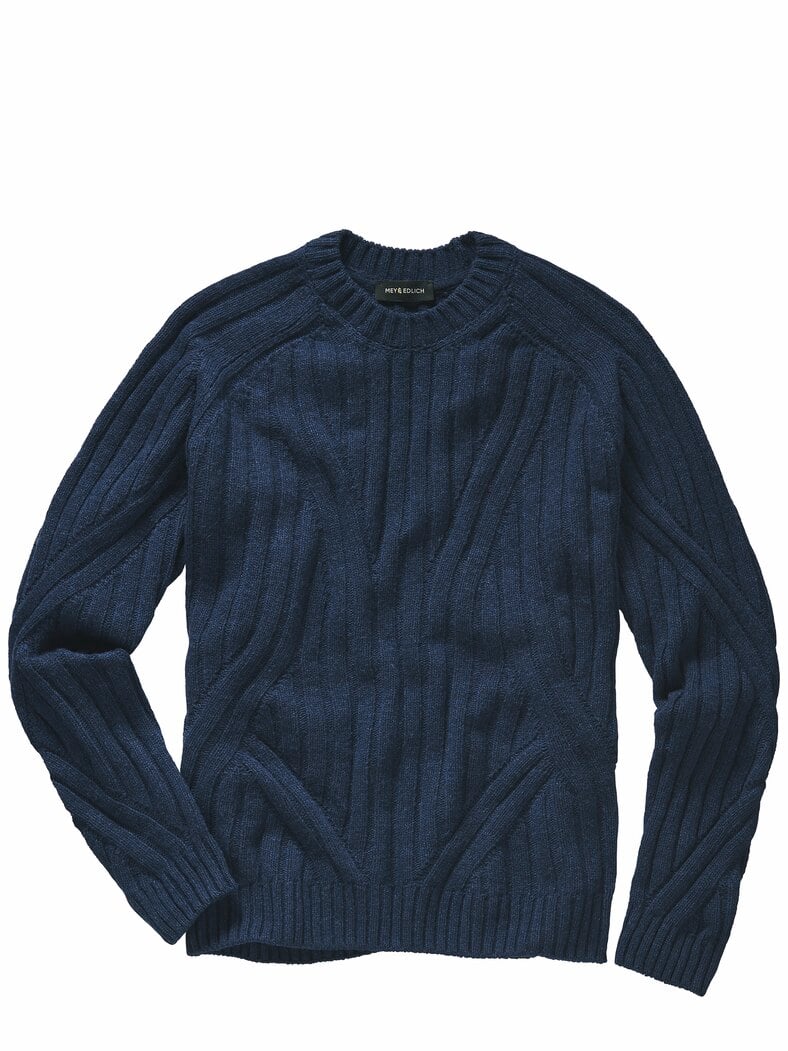 Op-Art-Pullover ozeanblau