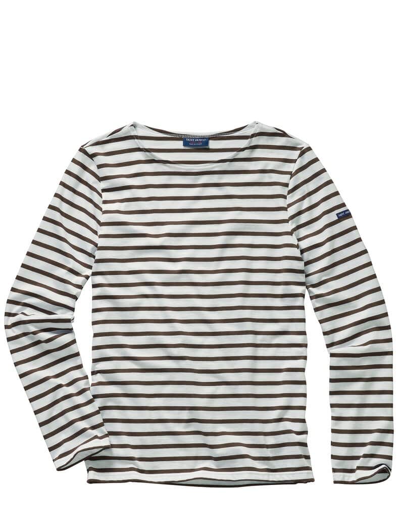 Bretagne-Shirt neige/espresso