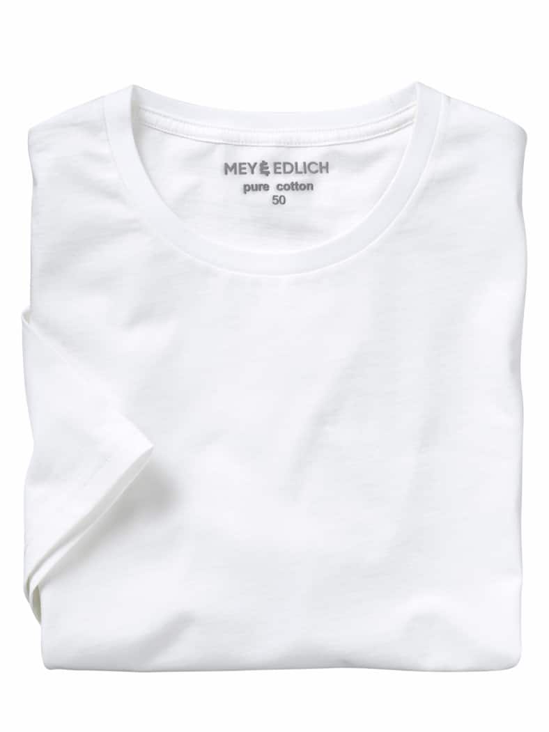 Benchmark-Shirt Rundhals Doppelpack weiß