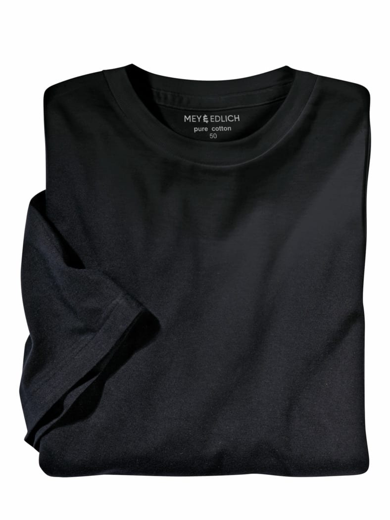 Benchmark-Shirt Rundhals Doppelpack schwarz