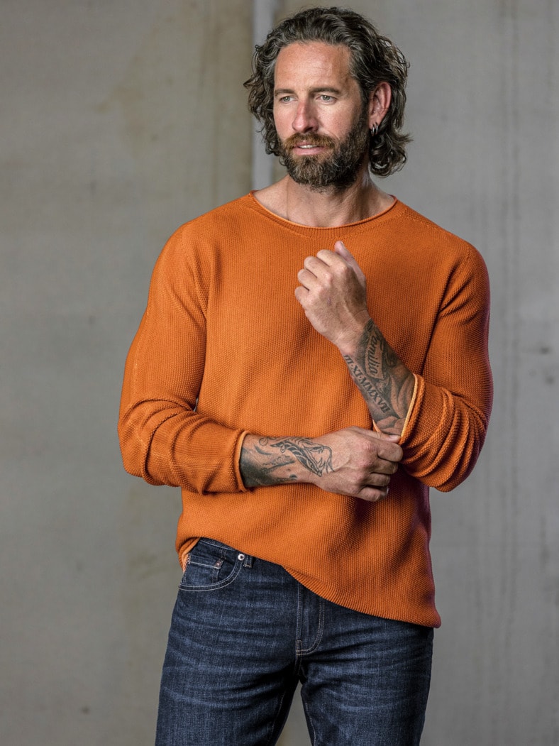 Schmirgel-Pullover spray-orange