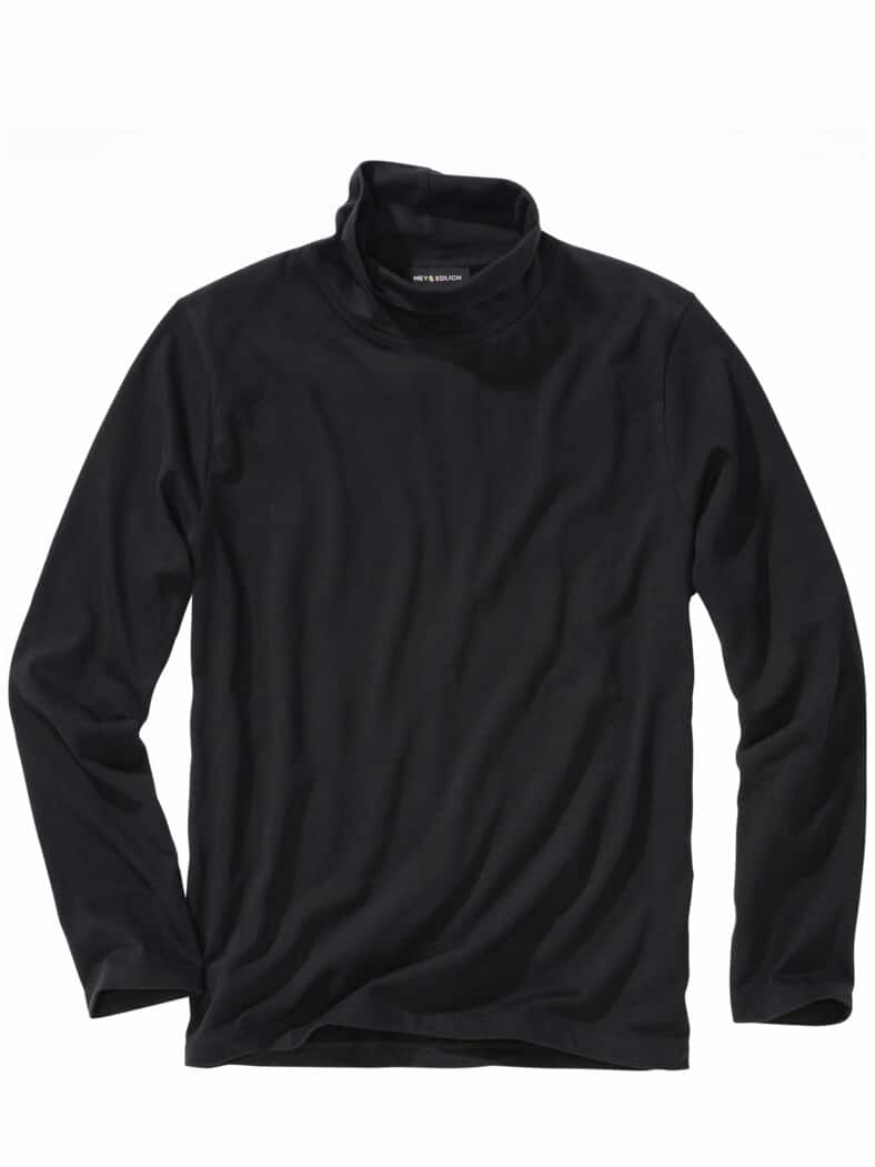 Hauchdünner Rolli tiefschwarz