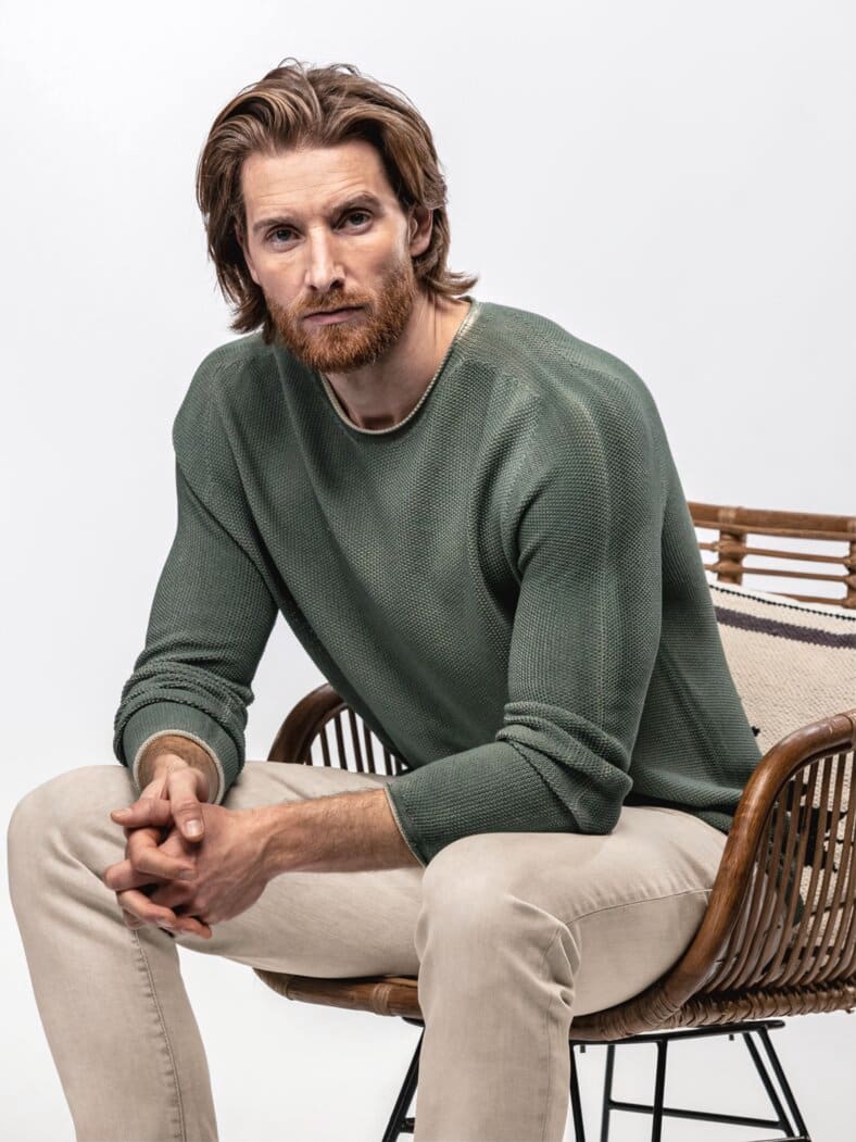 Schmirgel-Pullover oliv