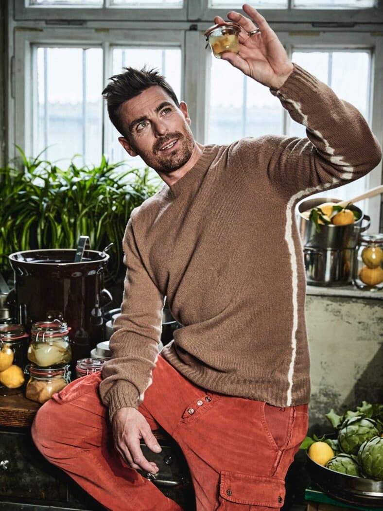 Fermentierter Pullover gegoren-braun