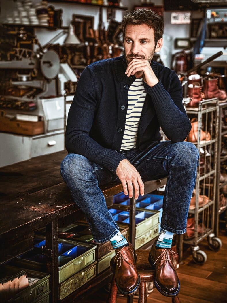 Sternstunden-Cardigan nachtblau