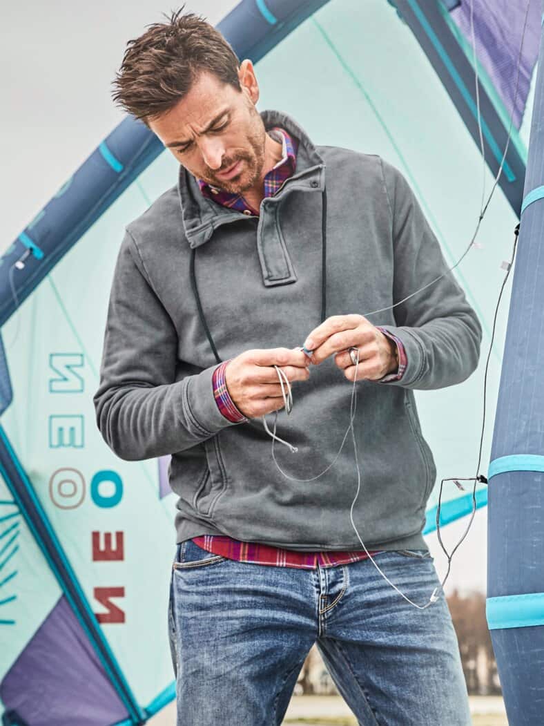 Windstärken-Sweatshirt windy grey