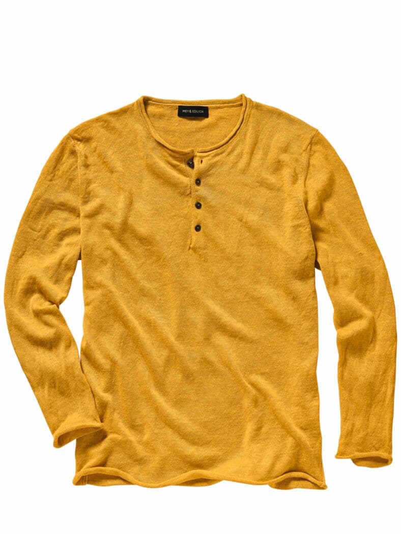 Gehaltvolles Leinenhenley sonnengelb