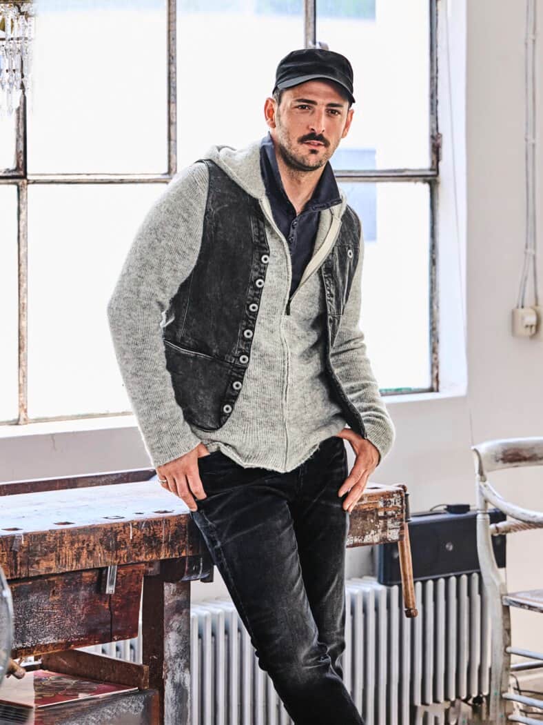 Kompatible Strickjacke schattengrau