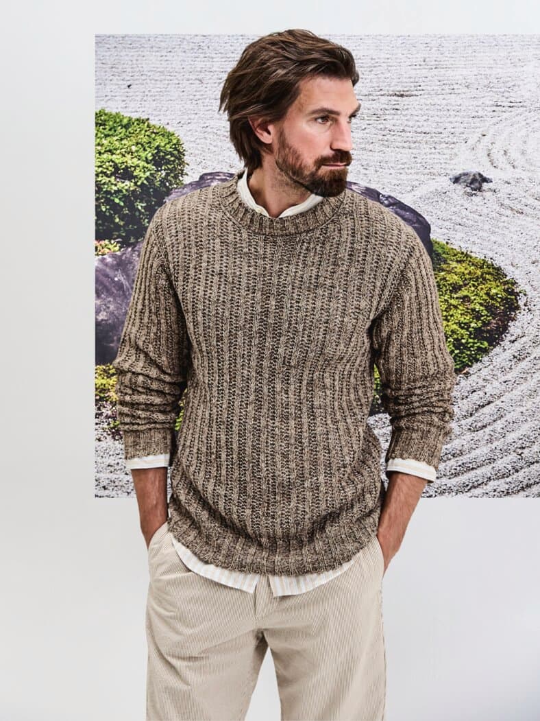 Zen-Pullover castagno
