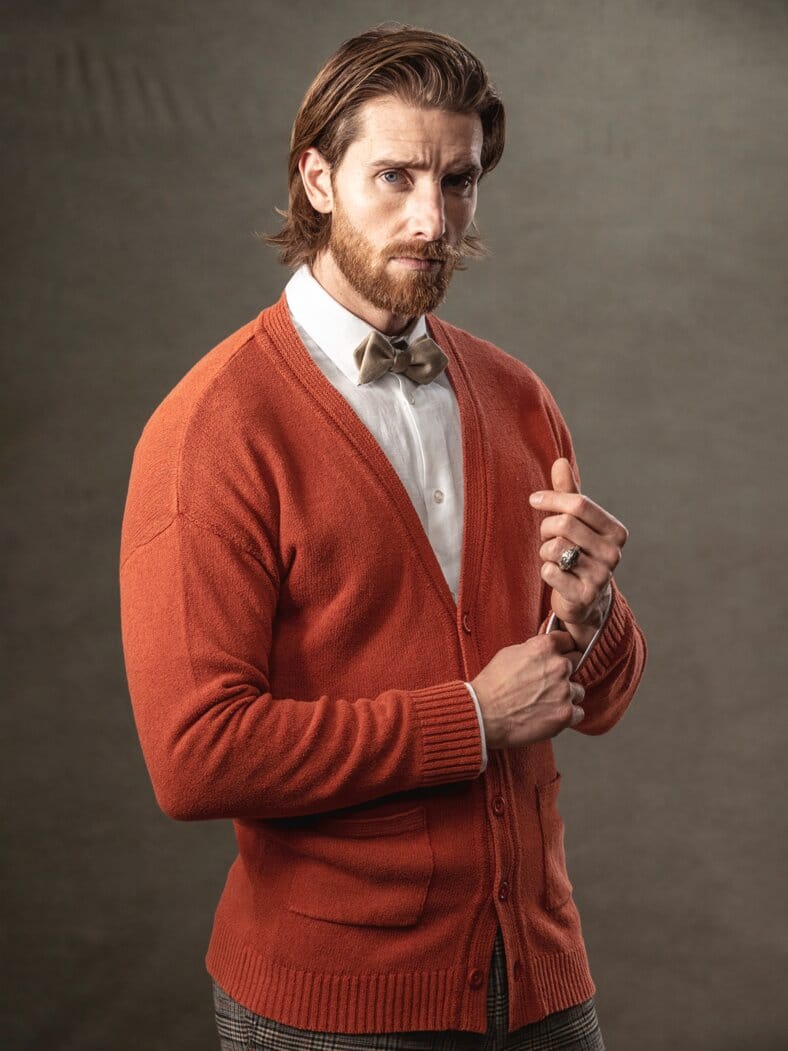 Sundowner-Cardigan sonnenuntergangsrot