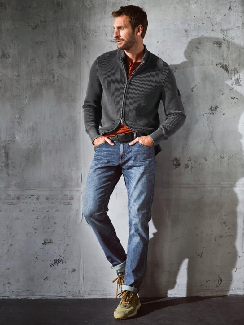 Schockfroster-Strickjacke frozen grey