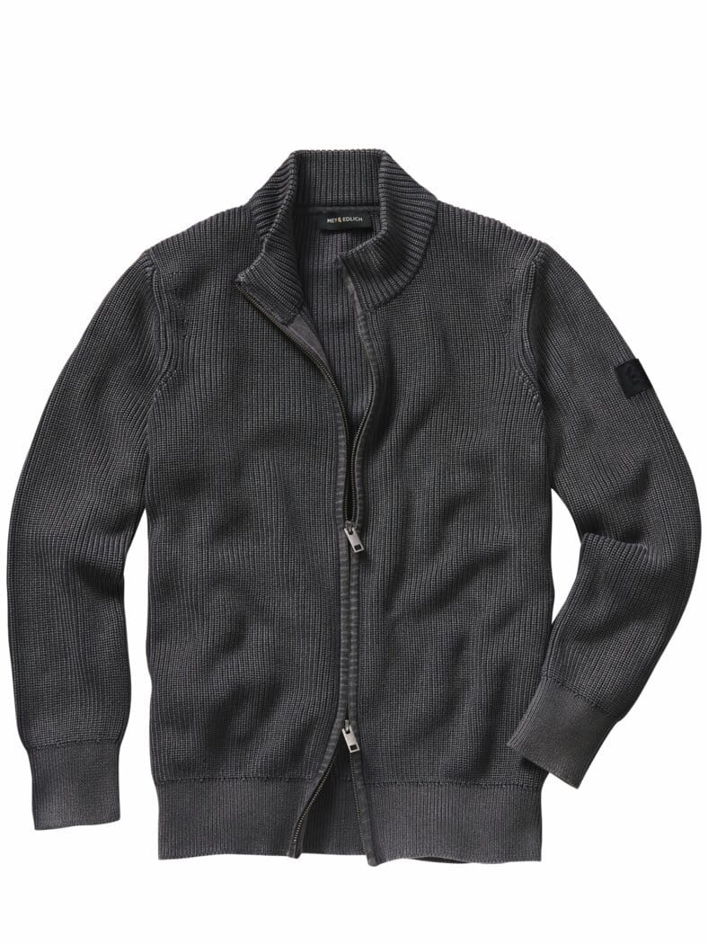 Schockfroster-Strickjacke frozen grey