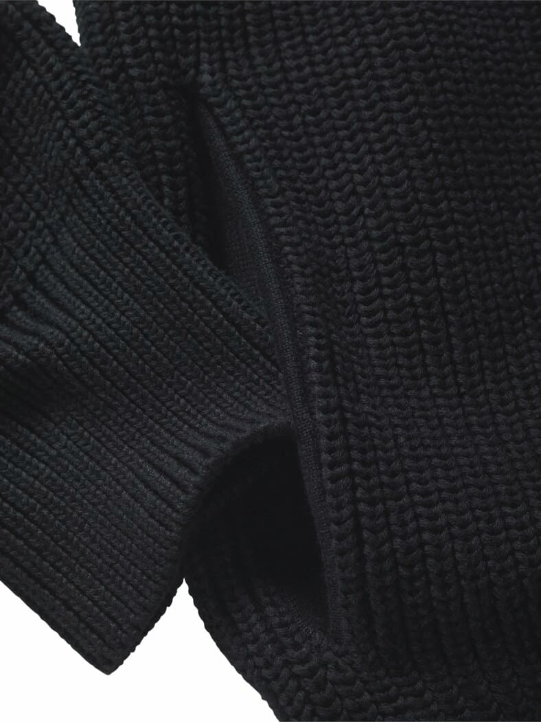 Gestrickte Kapuzenjacke piratenschwarz