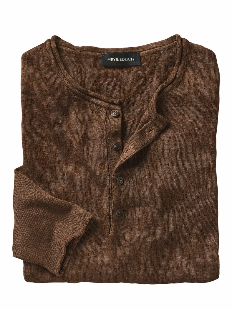 Gehaltvolles Leinenhenley astbraun