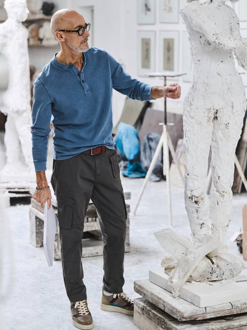 Henley-Shirt freibadblau