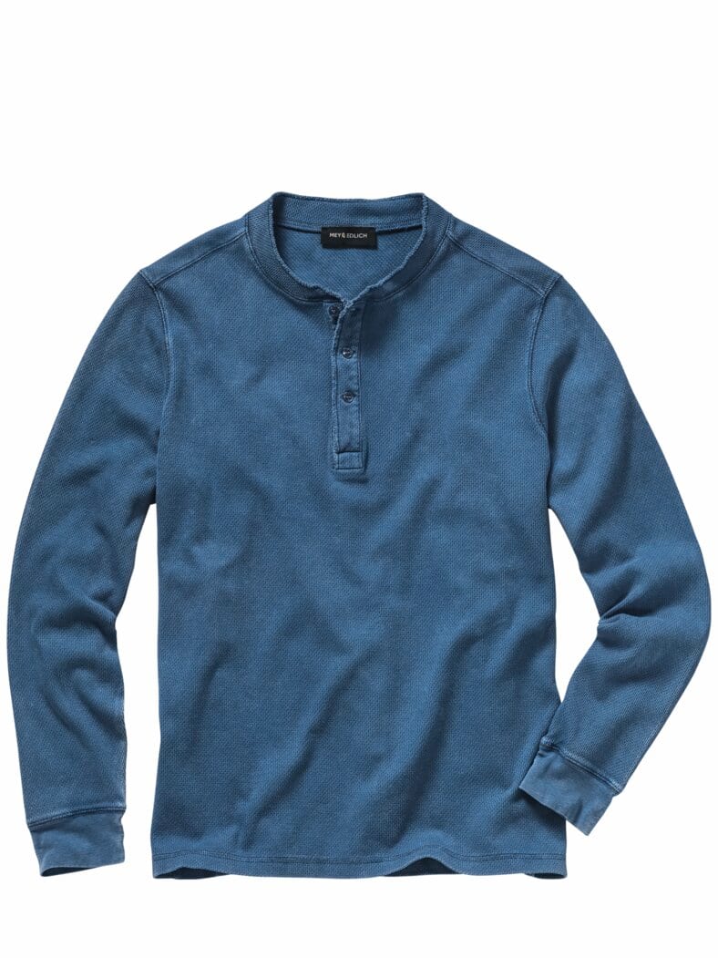 Henley-Shirt freibadblau