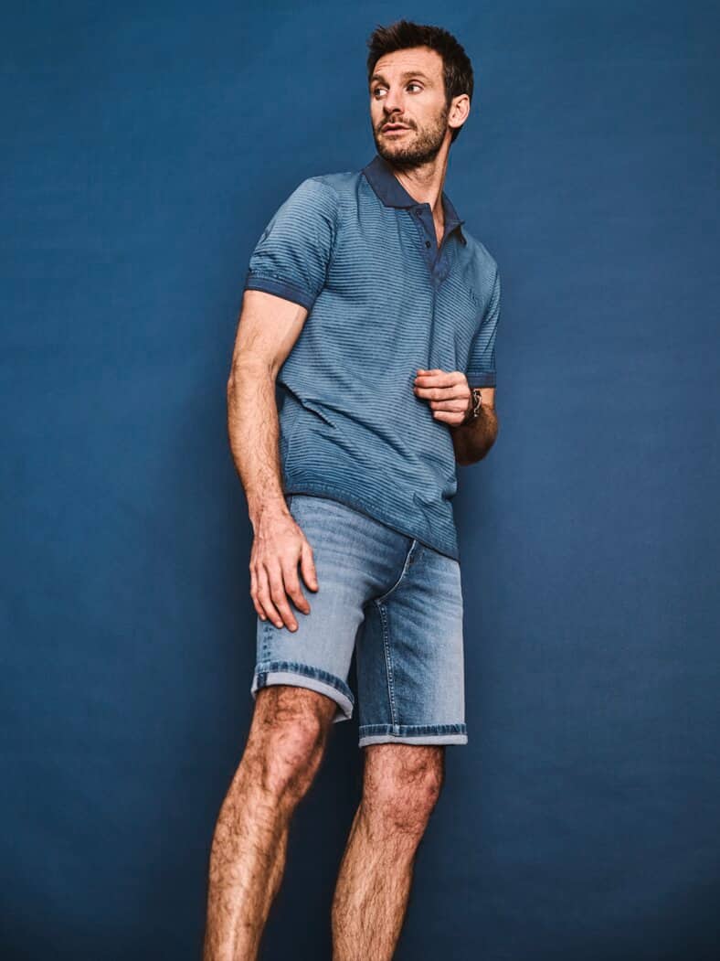 Werkstattpolo stahlblau