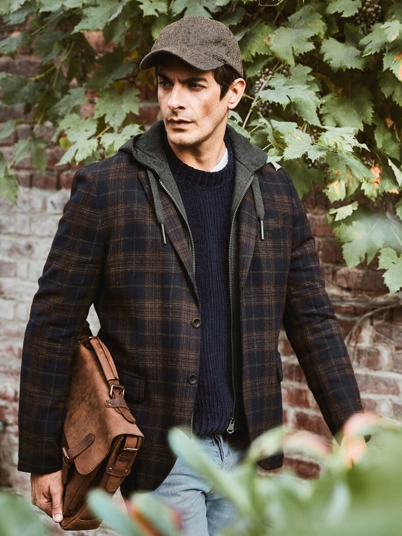 Hinter-den-Kulissen-Pullover marine