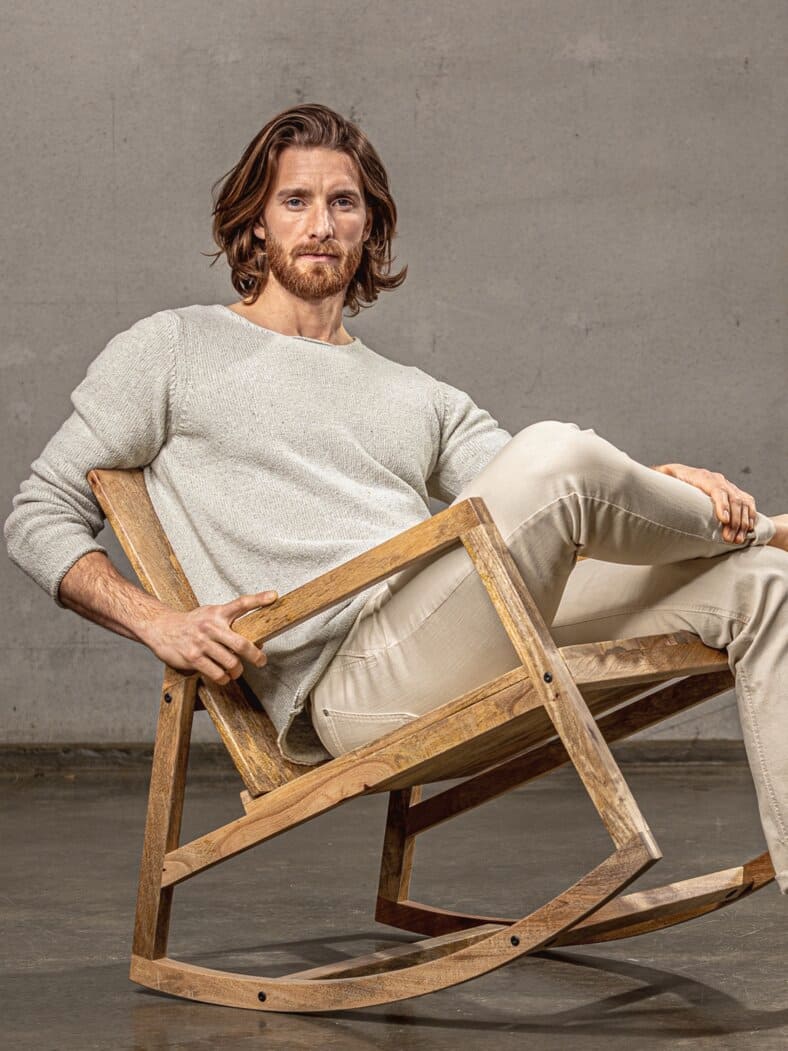 Upcycled Sweater altpapier-weiß