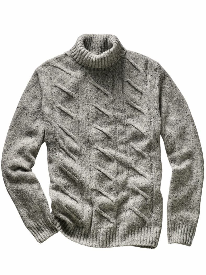 Fischerseil-Pullover gischtgrau
