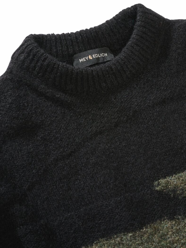 Tektonischer Pullover lava/moos