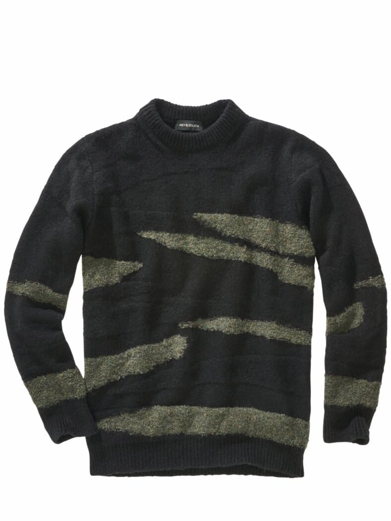 Tektonischer Pullover lava/moos