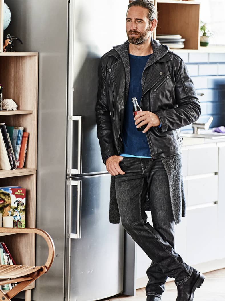 Schmirgel-Pullover spray-blau