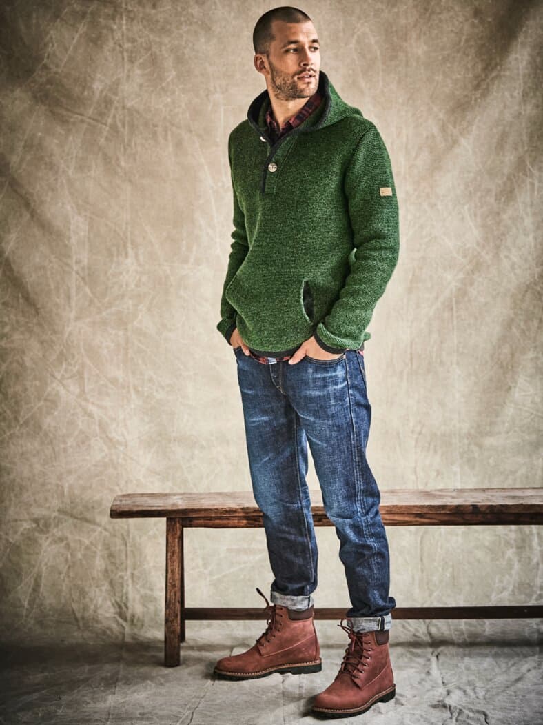 Alpen-Hoodie Xaver waldgrün