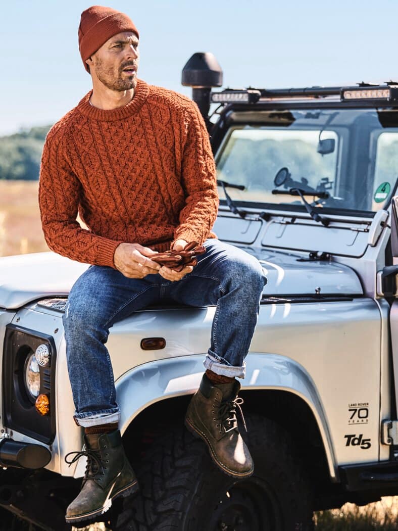 Pullover Hudson Aran burnt orange