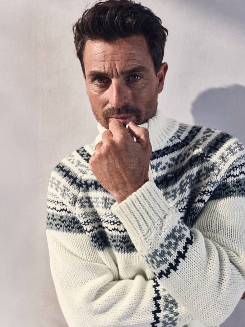 Italo-Norweger-Pullover schneeweiß