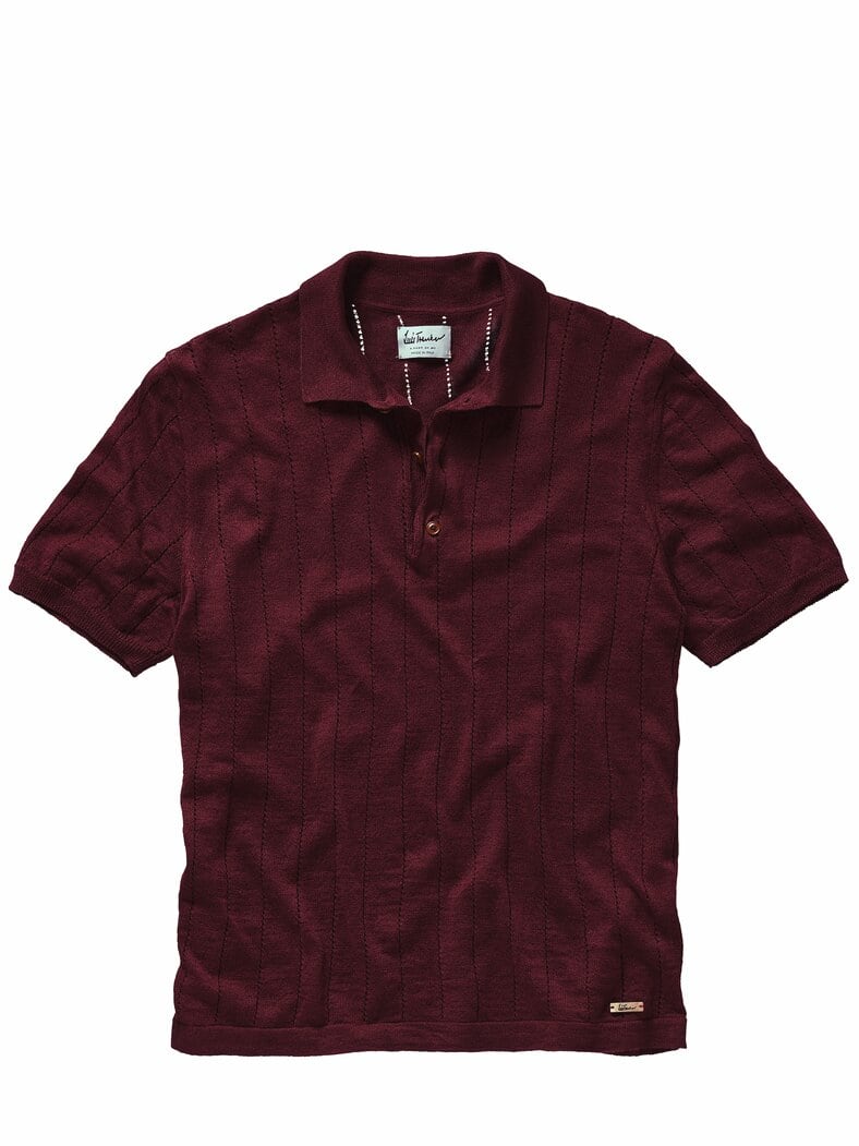 Strickpolo Luvic burgunder