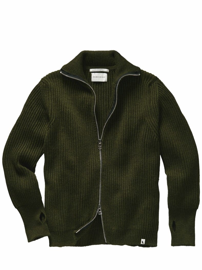 Fisherman Cardigan olive