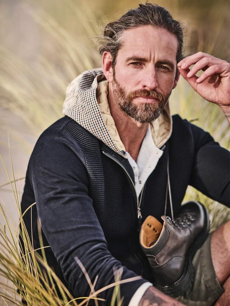 Luis Trenker Strickjacke Luwallace preußischblau