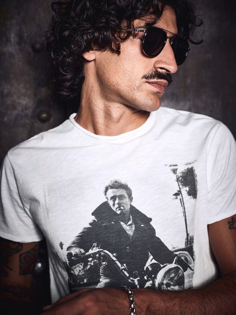 T-Shirt James Dean slubweiß
