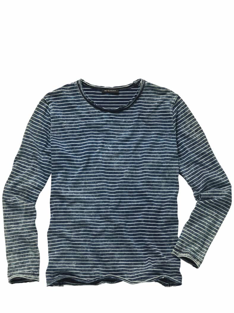 Nicht-so-laut-Longsleeve washed denim