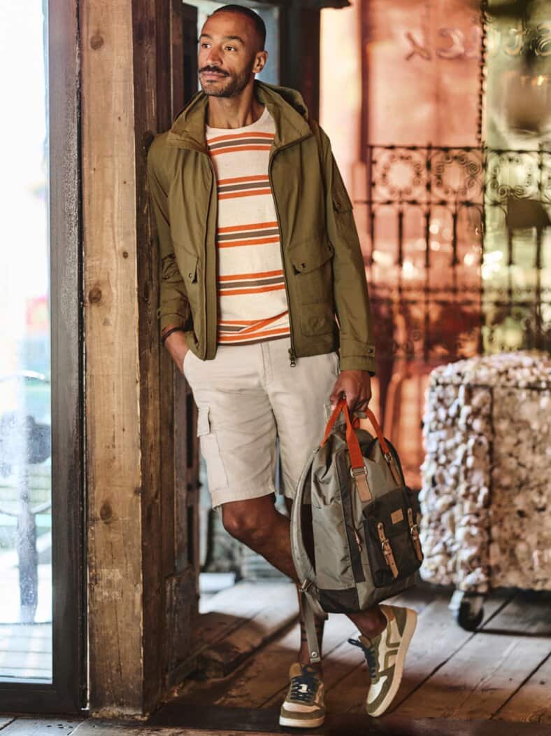 Happy-Stripes-T-Shirt oranje