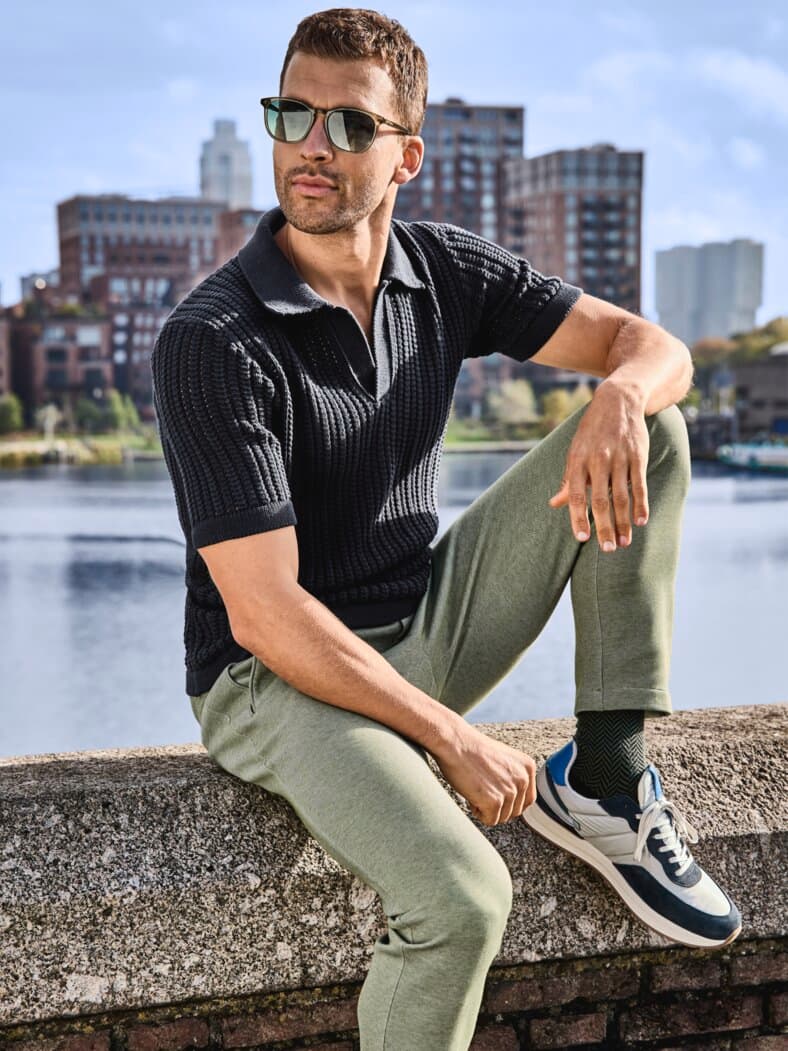 Rassiges Strickpolo tinte