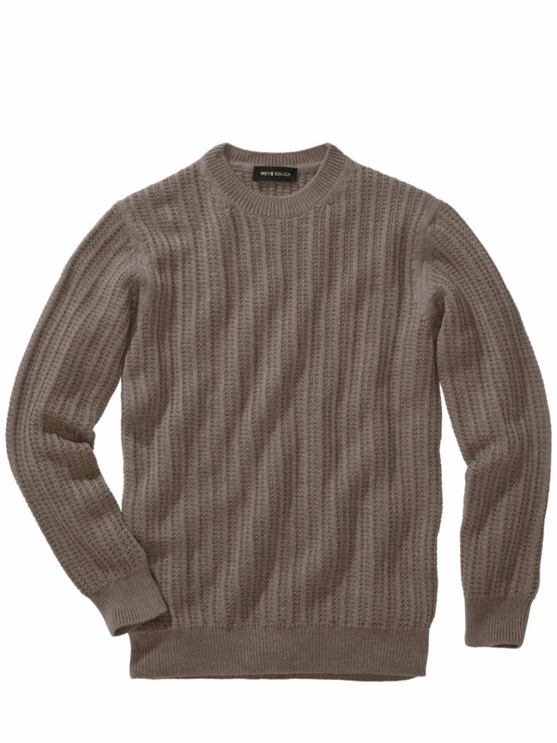 Extrafeiner Merino-Pullover anteak
