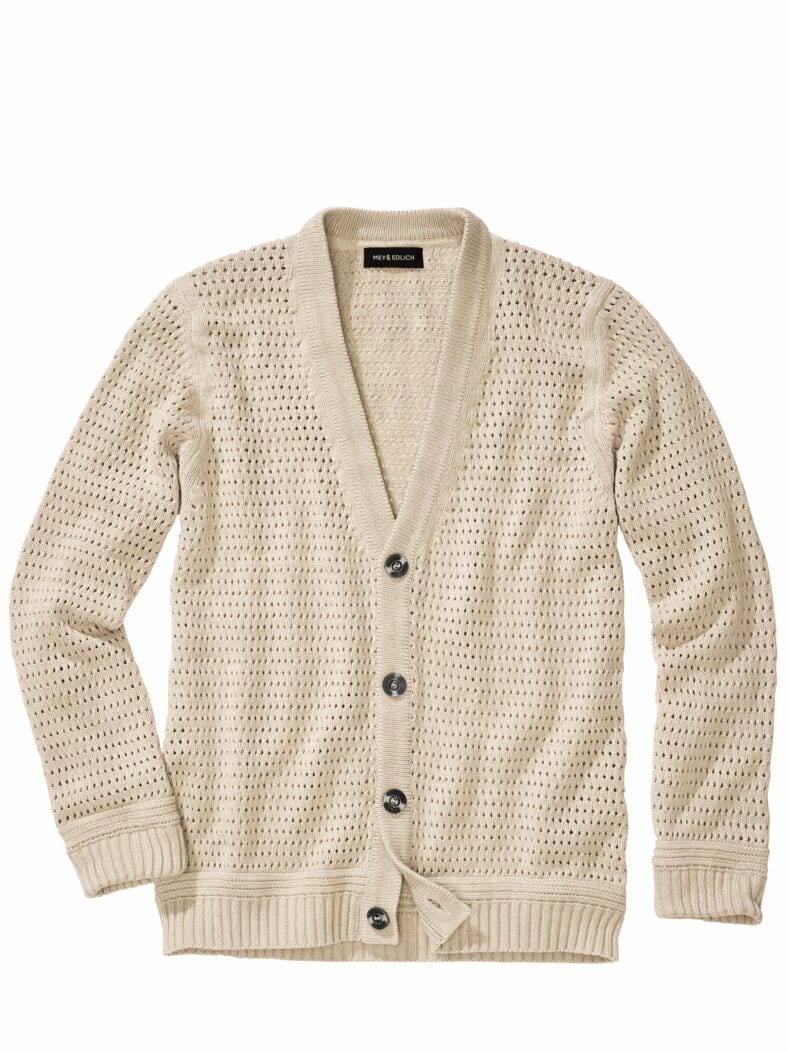 Perforierter Cardigan dünensand