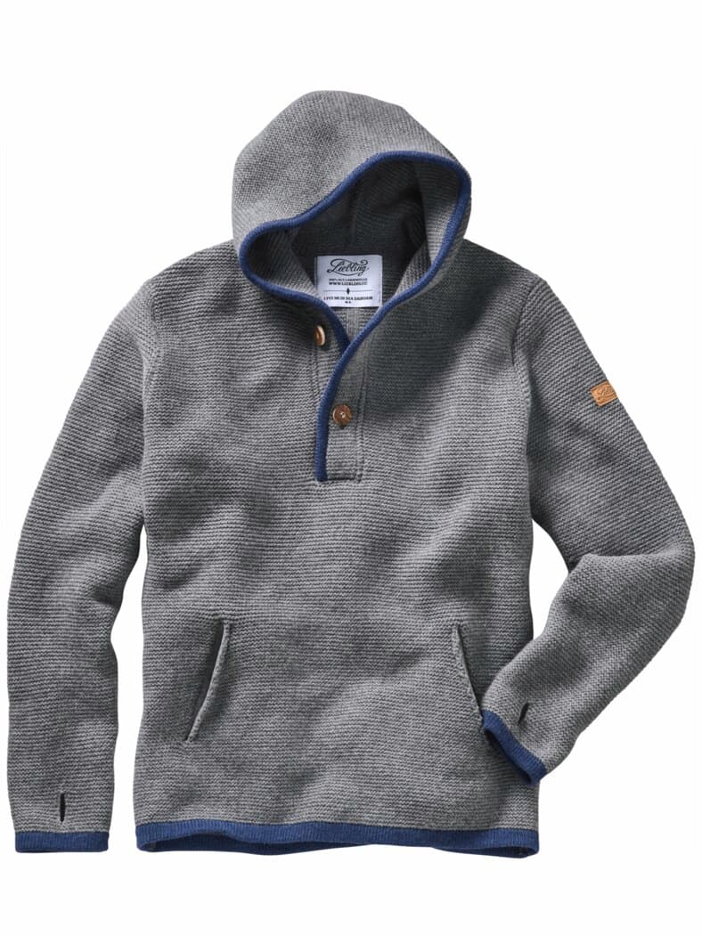 Alpen-Hoodie Xaver grau/blau