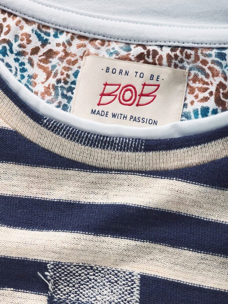 Strickshirt Falls navy/sand