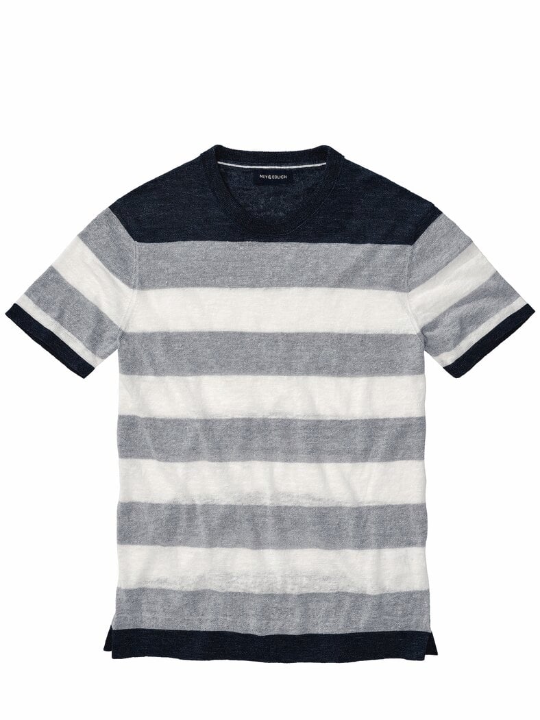 Gezeiten-Strickshirt marine/weiß