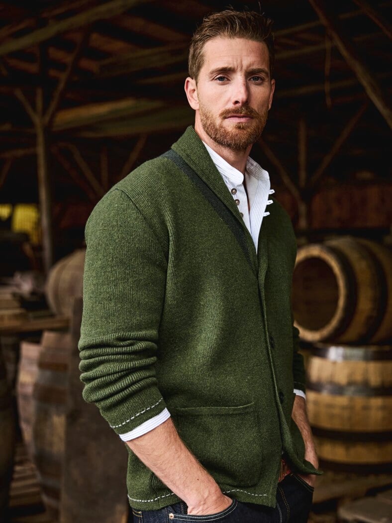 Feld-und-Flur-Strickjacke waldgrün