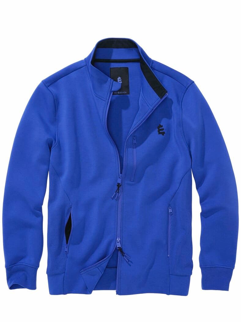 Sweatjacke azurblau