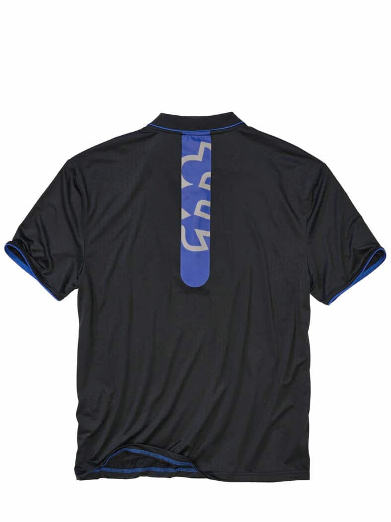 Dranbleiber-Poloshirt rabenschwarz