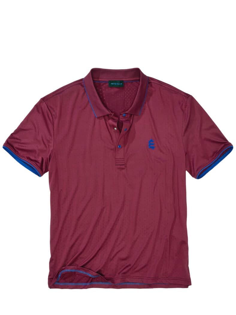 Dranbleiber-Poloshirt oxidrot