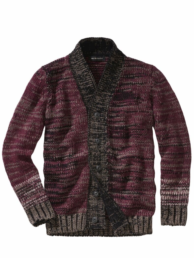 Mouline-Cardigan purpur/steinbrech