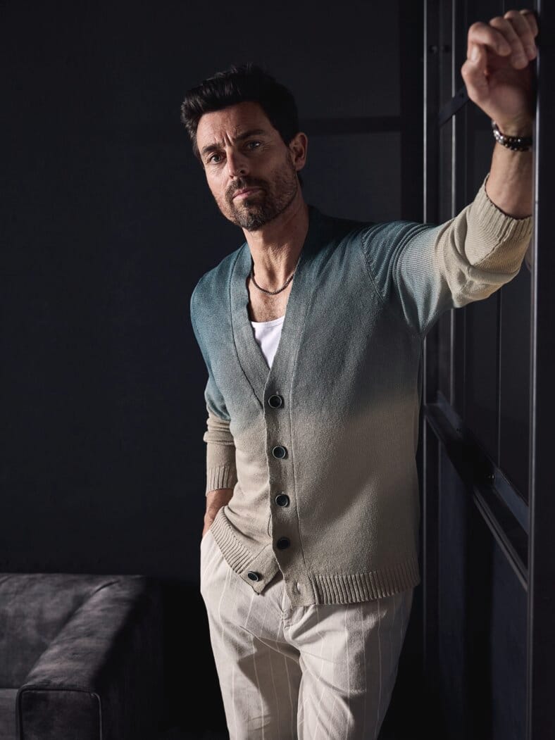 Ombre Cardigan lagune