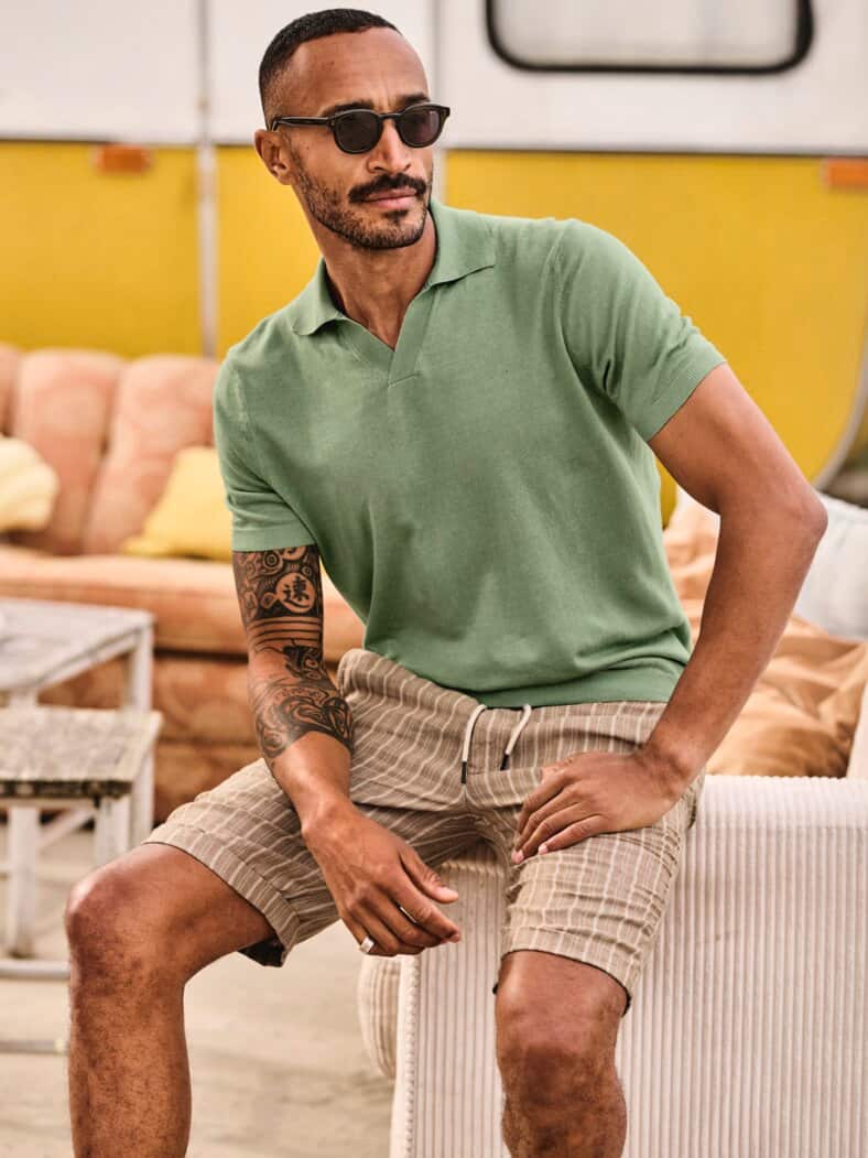 Evolutionäres Poloshirt zuversichtsgrün